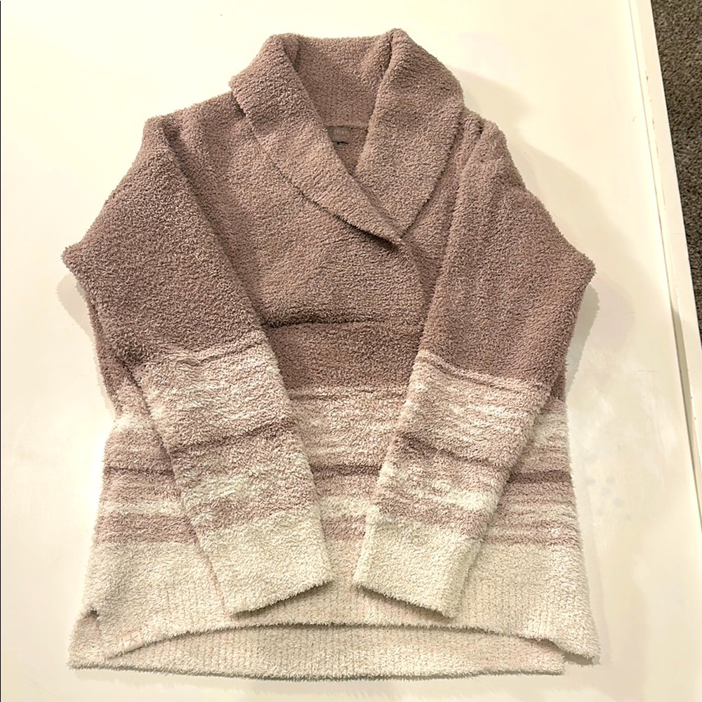 Barefoot Dreams Cozychic shawl collar sweater size XS